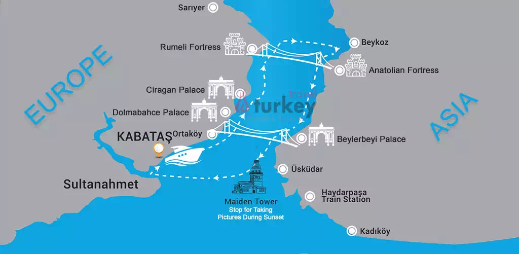 Bosphorus Sunset Map