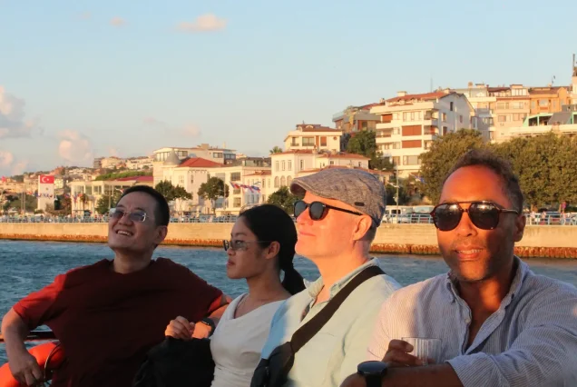 Group of guests on the Bosphorus sunset cruise